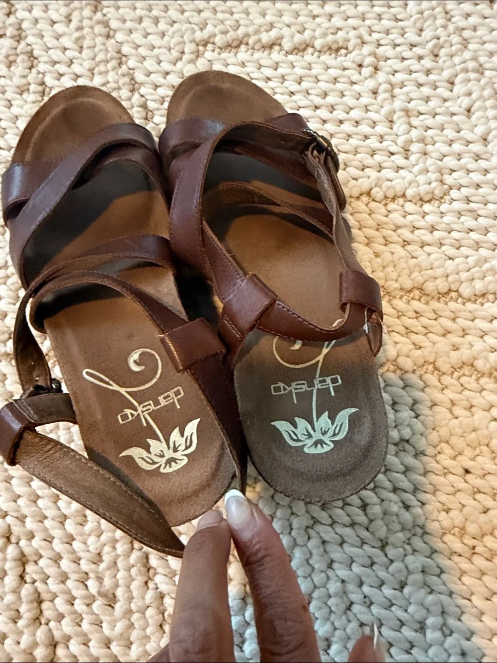 Dansko Brown Frida Wedge Sandals